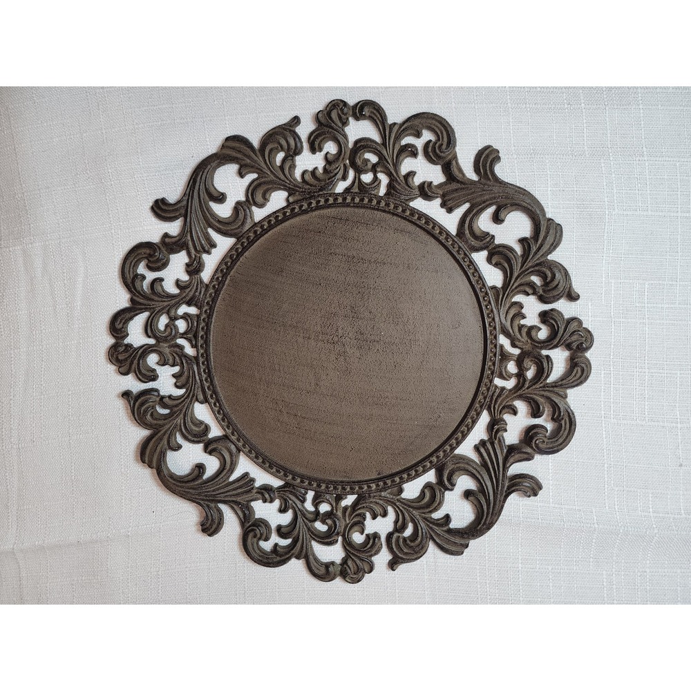 GG Luxury Collection Acanthus Leaf Brown Metal 14 Inch Chargers Set of 14